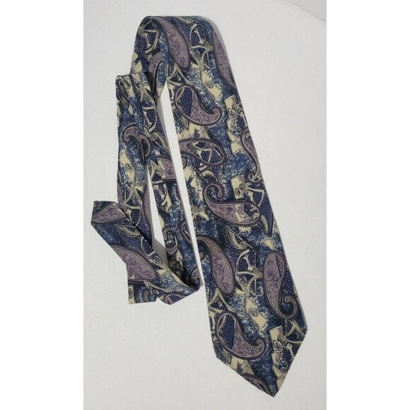 Picasso Le Peintre Mens Neck Tie Multicolor 100% Silk 60" Long 4" Wide - Picture 1 of 7